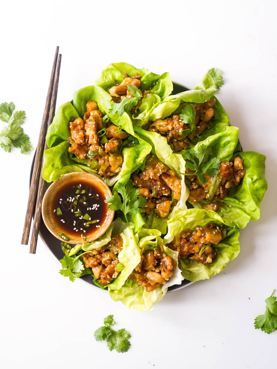 Asian Pork & Ginger Lettuce Wraps